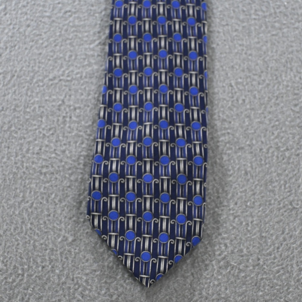 Stonehenge Mens Cocktail Collection Tequila Silk Necktie OS Blue Vintage 90s
